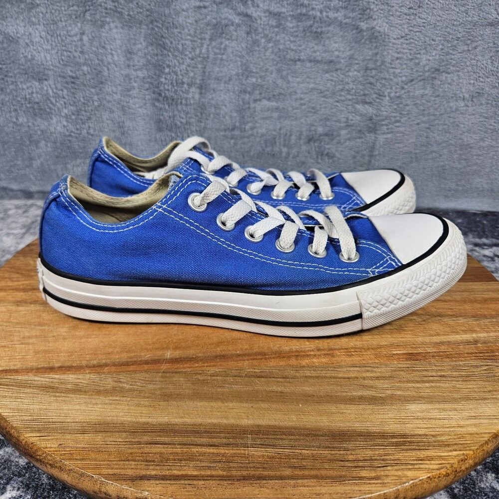 Converse All Star Chuck Taylor Shoes Womens 7 Royal Blue White Low Top Sneakers